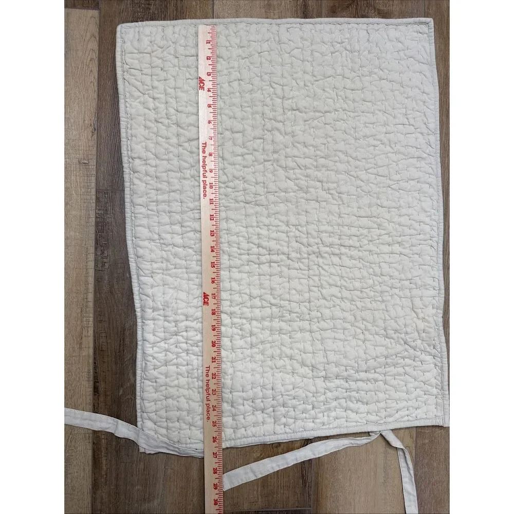 Pottery Barn Natural Beige Pick Stitch Standard Pillow Sham Linen Cotton Blend